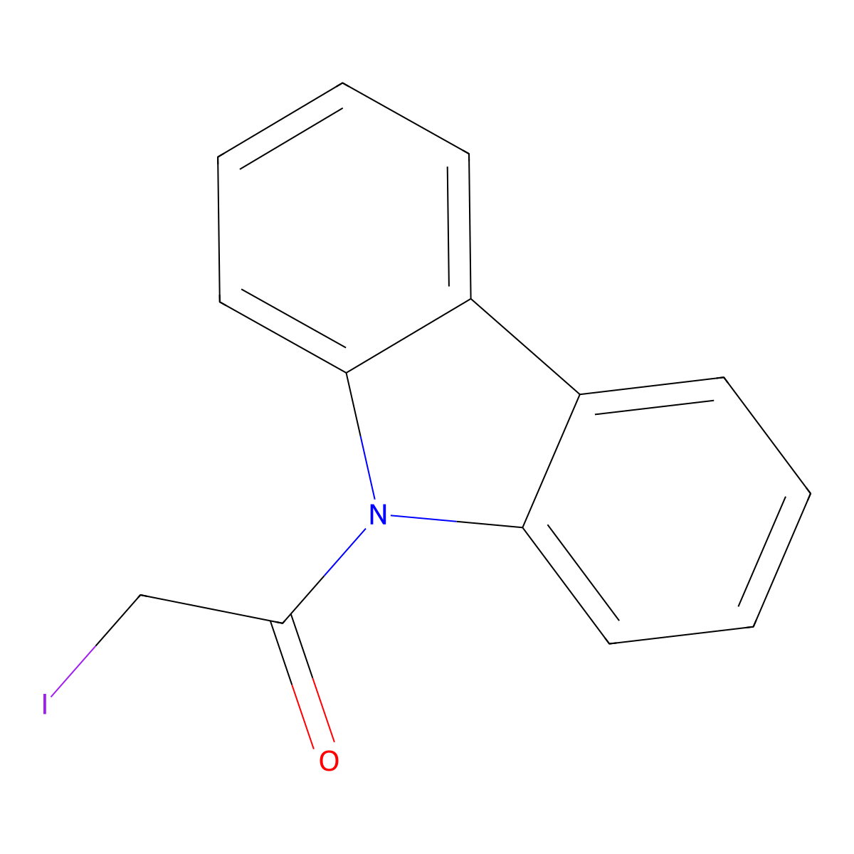9-(2-Iodoacetyl)carbazole molecular structure, CAS 43170-45-2