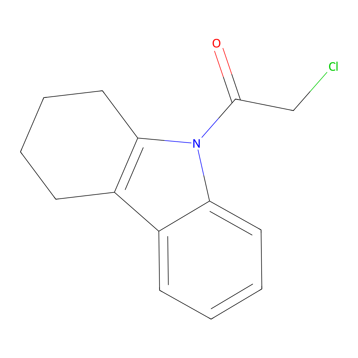2-Chloro-1-(1,2,3,4-tetrahydro-9H-carbazol-9-yl)ethanone molecular structure, CAS 43170-54-3