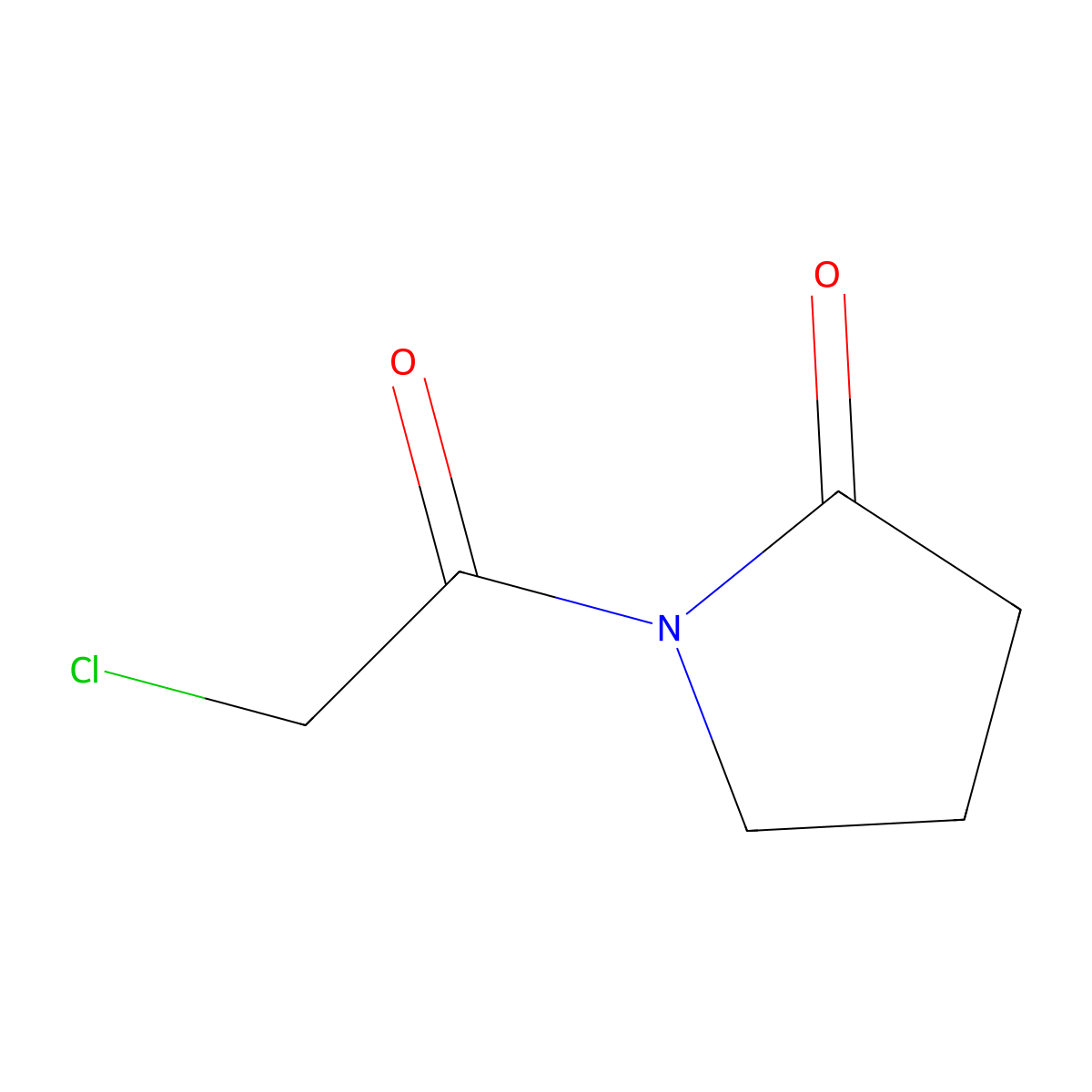 1-(2-Chloroacetyl)pyrrolidin-2-one molecular structure, CAS 43170-60-1