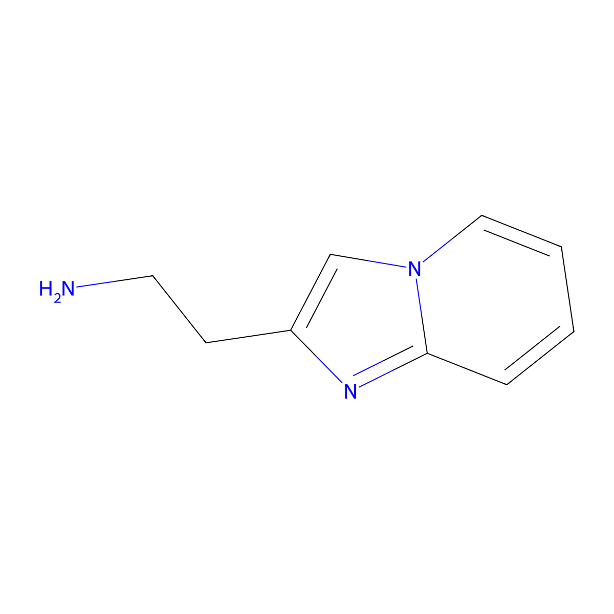 2-(Imidazo(1,2-a)pyridin-2-yl)ethan-1-amine molecular structure, CAS 43170-96-3