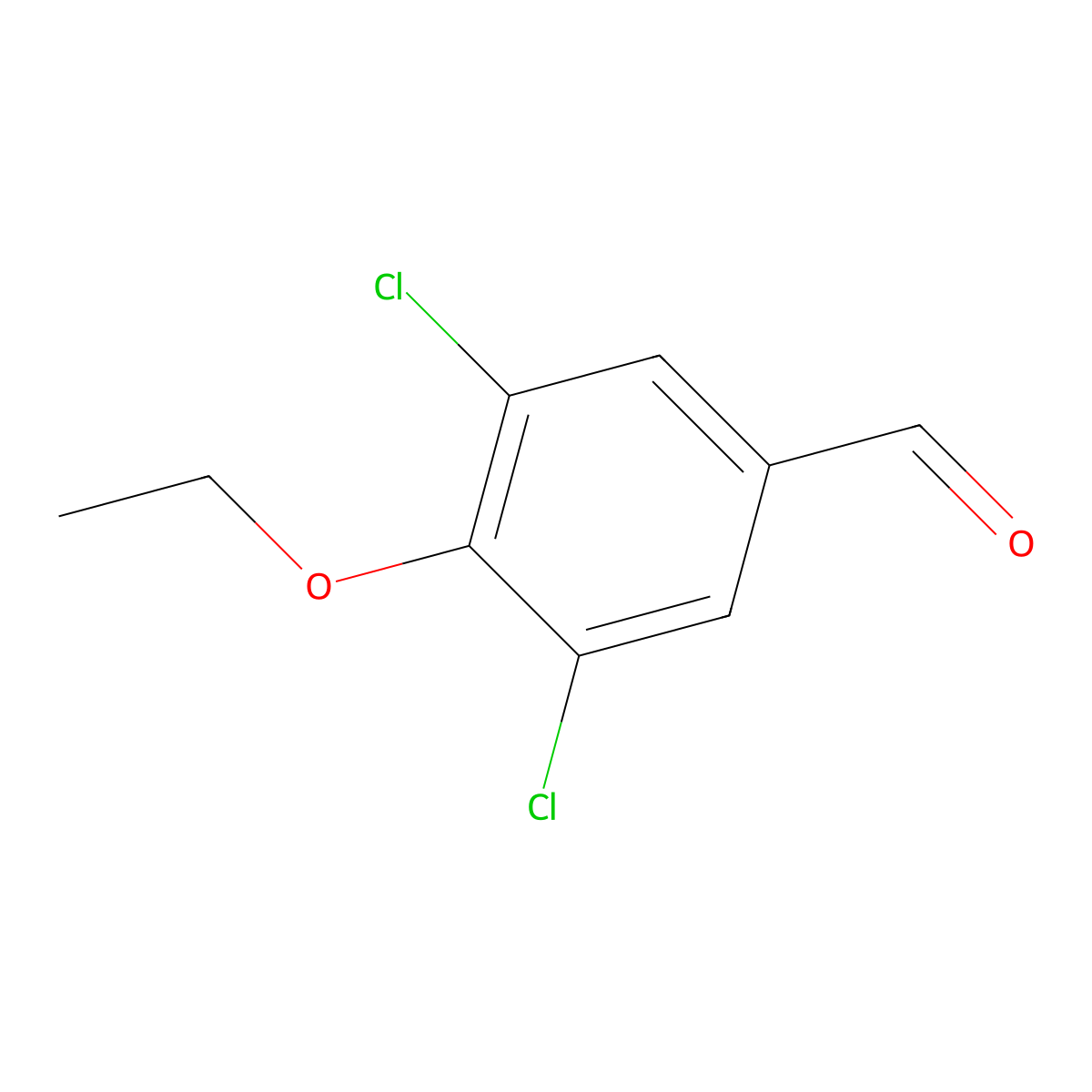 3,5-Dichloro-4-ethoxybenzaldehyde molecular structure, CAS 43171-37-5