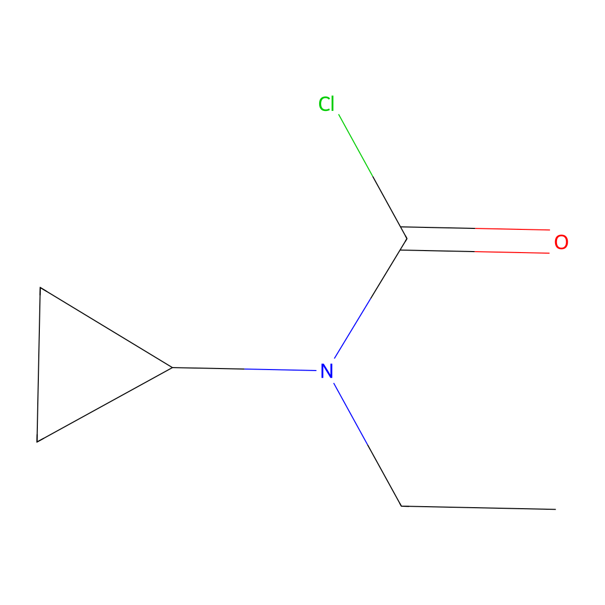 N-cyclopropyl-N-ethylcarbamoyl chloride molecular structure, CAS 43173-27-9