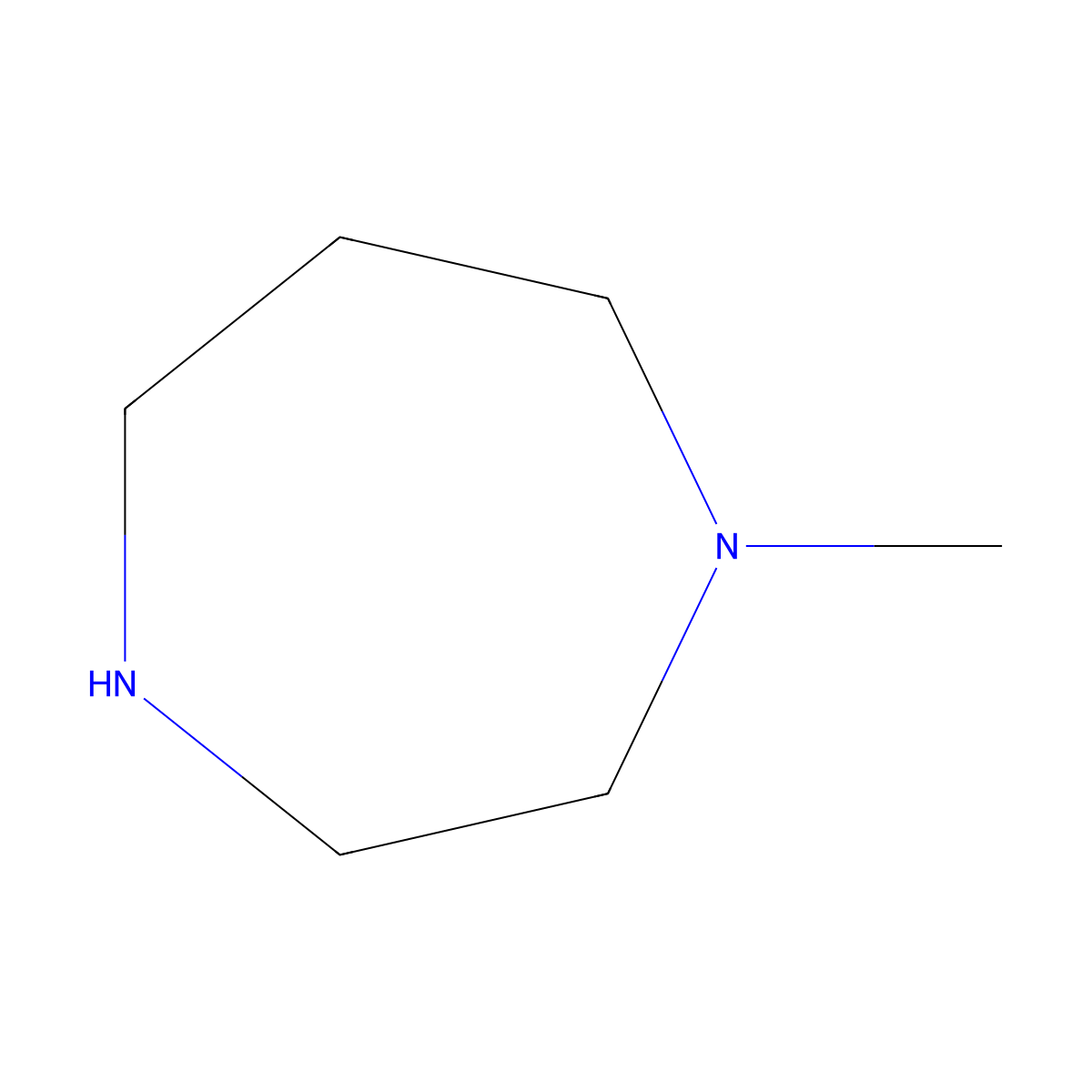 1-Methylhomopiperazine molecular structure, CAS 4318-37-0