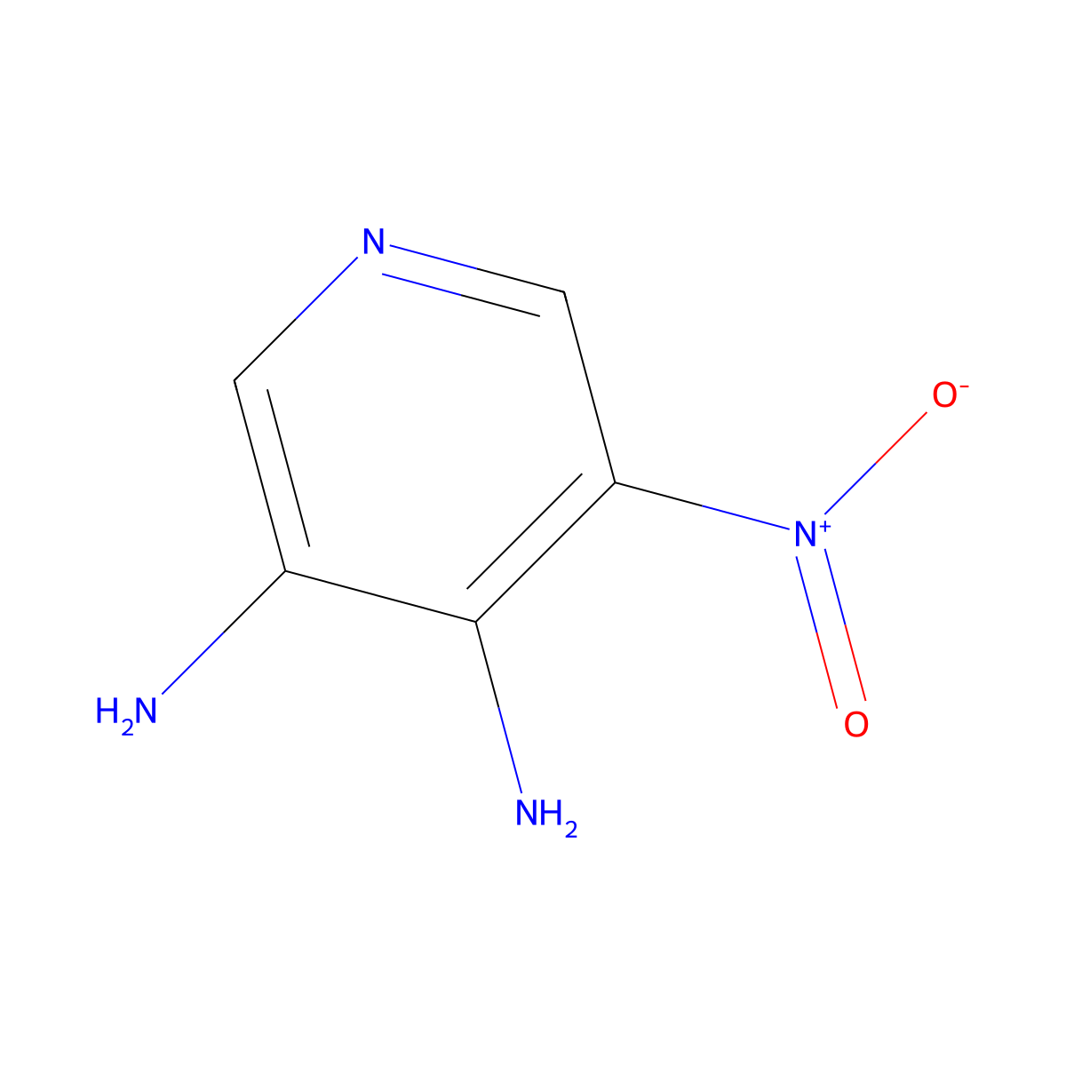 5-Nitropyridine-3,4-diamine molecular structure, CAS 4318-68-7