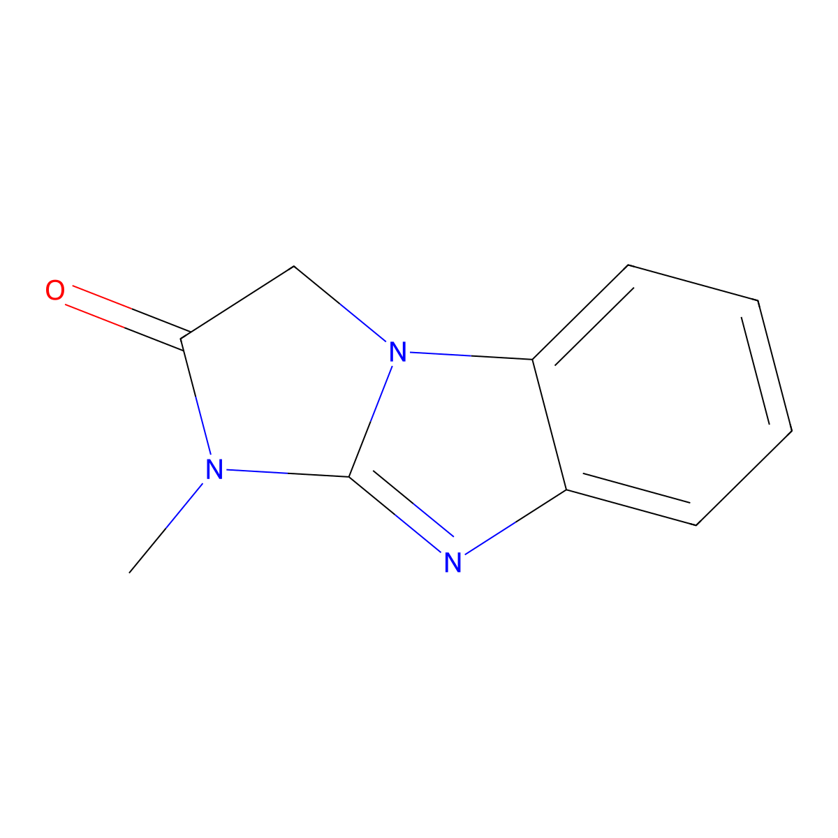 1-Methyl-1H-imidazo(1,2-a)benzimidazol-2(3H)-one molecular structure, CAS 43182-03-2