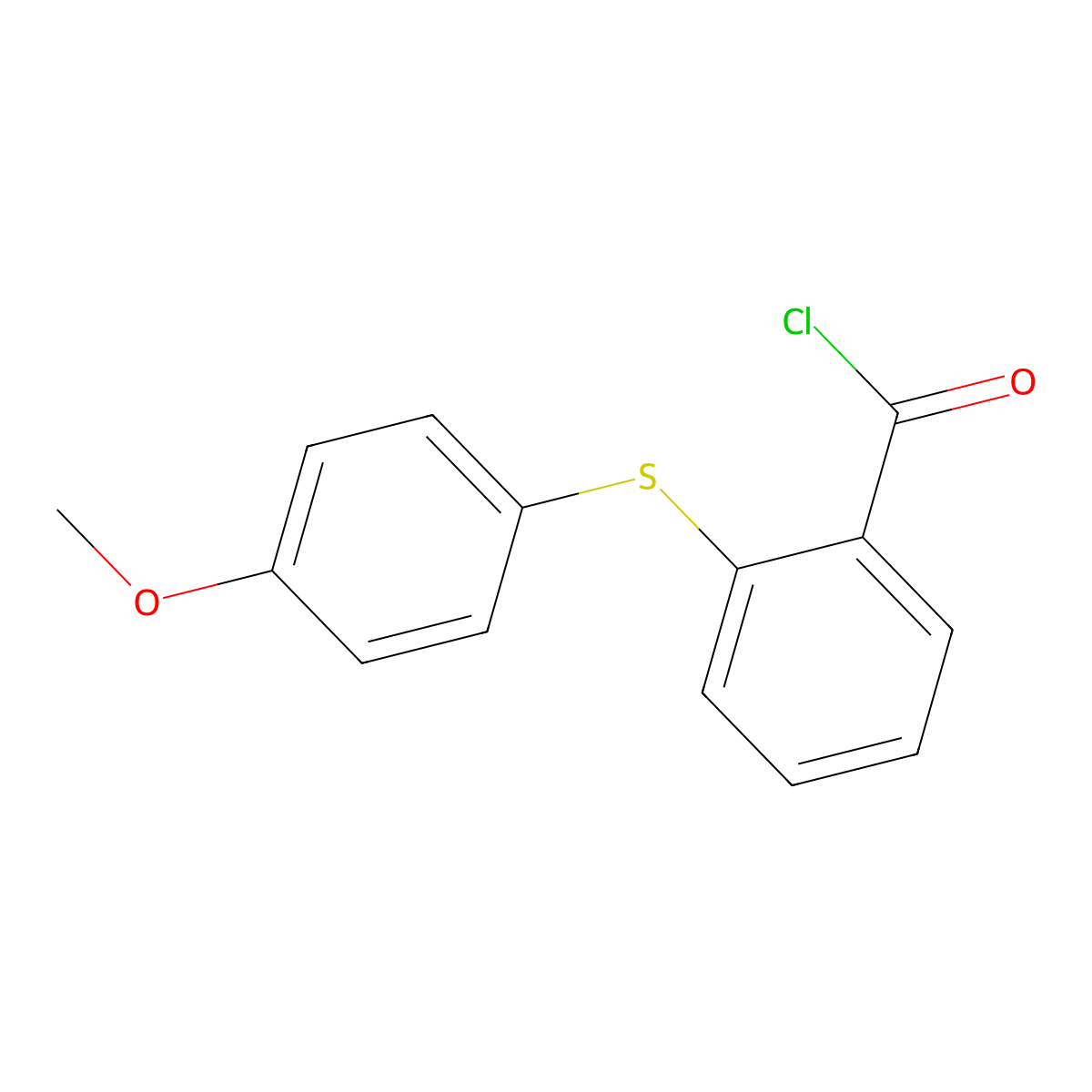 2-[(4-Methoxyphenyl)sulfanyl]benzoyl chloride molecular structure, CAS 43183-12-6