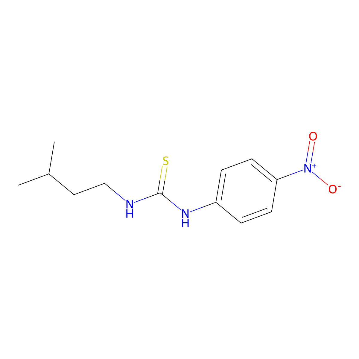 1-(3-Methylbutyl)-3-(4-nitrophenyl)thiourea molecular structure, CAS 431881-93-5