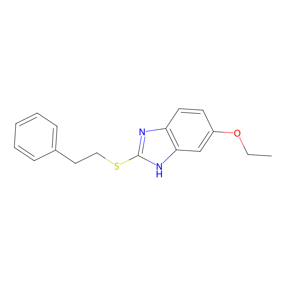 5-ethoxy-2-(phenethylthio)-1H-benzo[d]imidazole molecular structure, CAS 431882-36-9