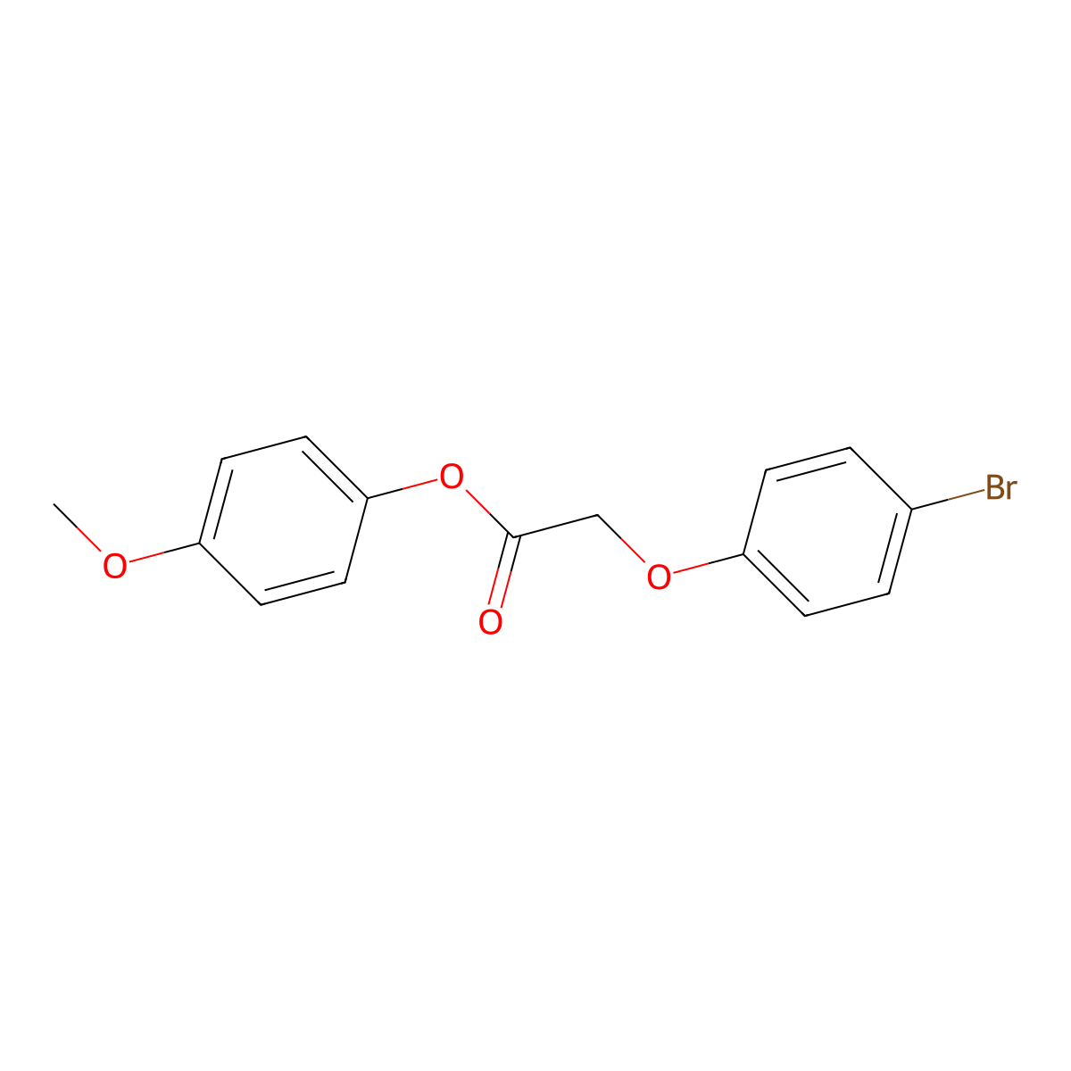 4-Methoxyphenyl 2-(4-bromophenoxy)acetate molecular structure, CAS 431882-45-0