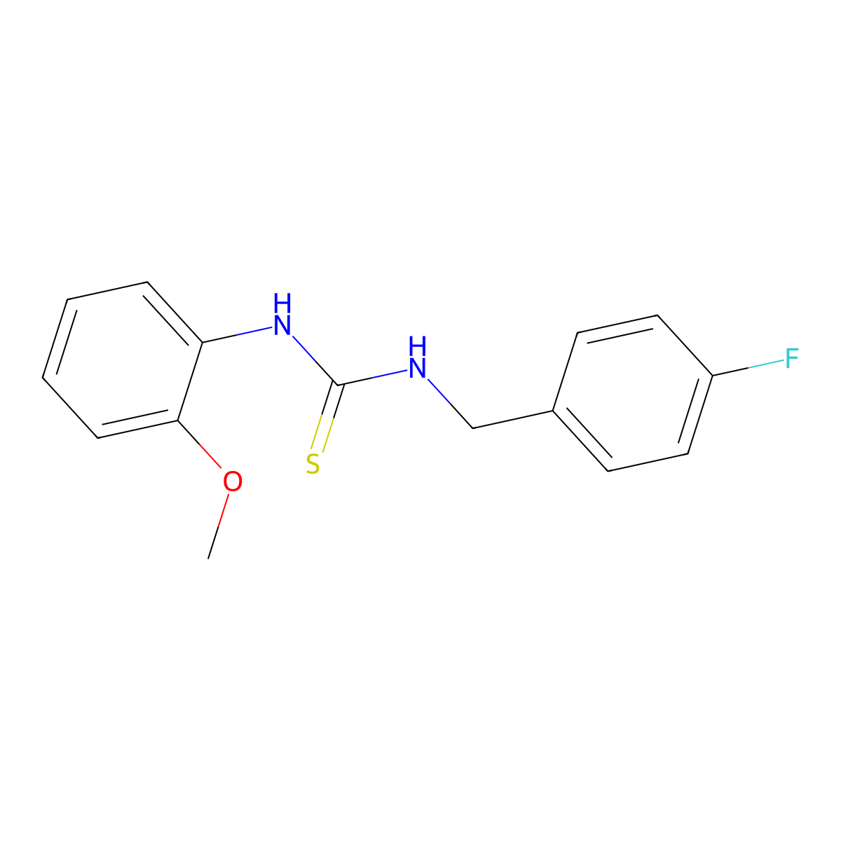 1-(4-Fluorobenzyl)-3-(2-methoxyphenyl)thiourea molecular structure, CAS 431882-55-2