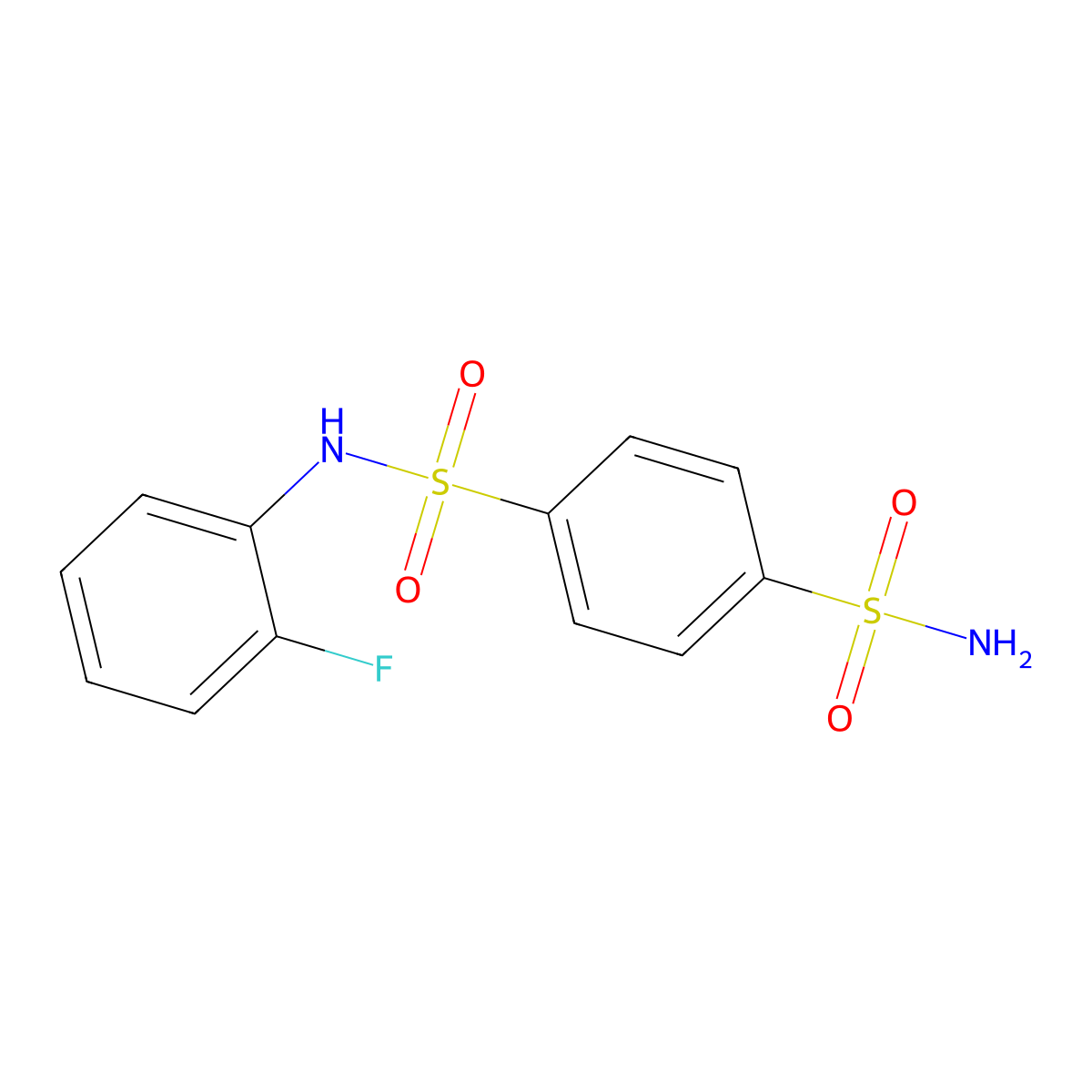 N-(2-fluorophenyl)benzene-1,4-disulfonamide molecular structure, CAS 431883-33-9