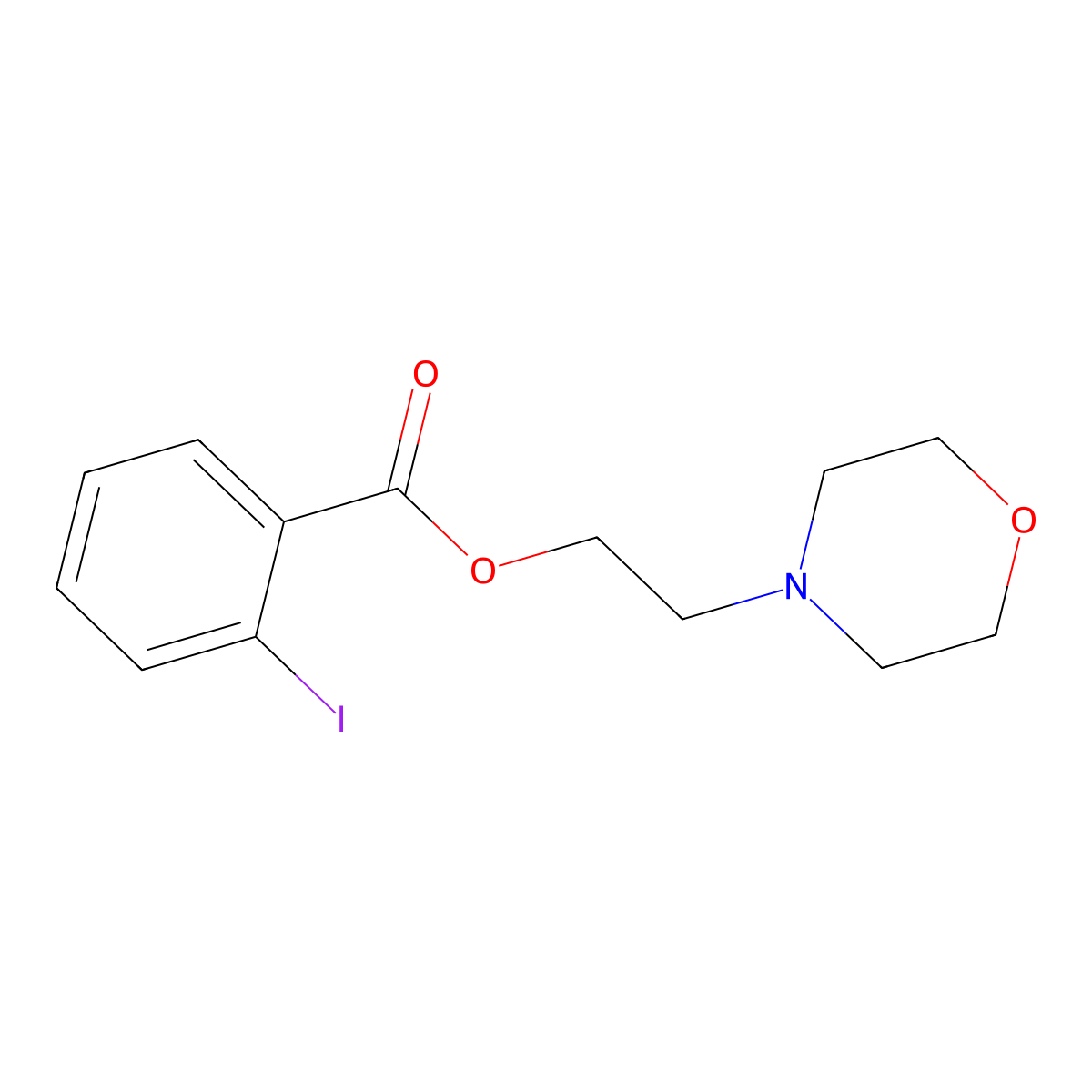 2-Morpholin-4-ylethyl 2-iodobenzoate molecular structure, CAS 431884-17-2