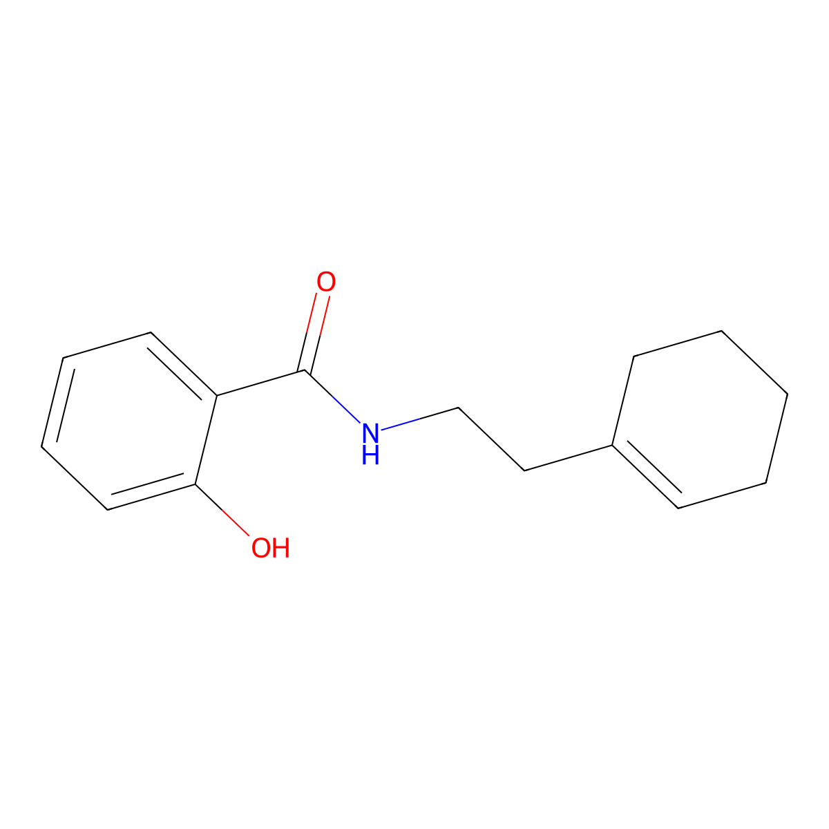N-[2-(cyclohexen-1-yl)ethyl]-2-hydroxybenzamide molecular structure, CAS 431884-29-6