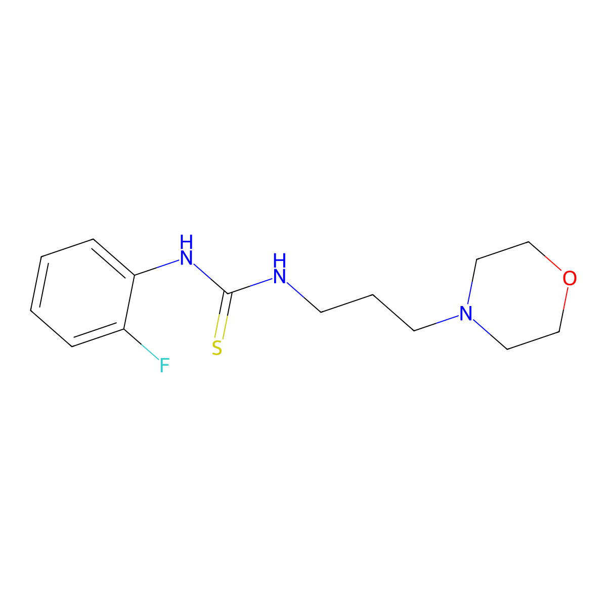 1-(2-Fluorophenyl)-3-[3-(morpholin-4-yl)propyl]thiourea molecular structure, CAS 431884-64-9