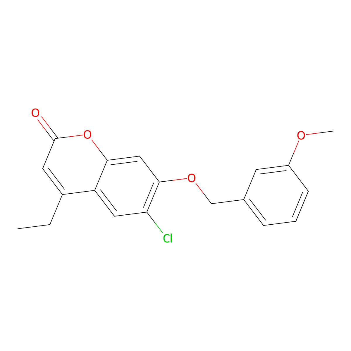 6-chloro-4-ethyl-7-[(3-methoxybenzyl)oxy]-2H-chromen-2-one molecular structure, CAS 431885-17-5