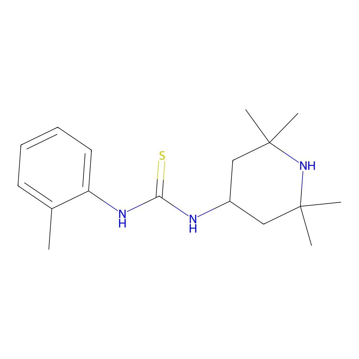 1-(2-Methylphenyl)-3-(2,2,6,6-tetramethylpiperidin-4-yl)thiourea molecular structure, CAS 431885-18-6
