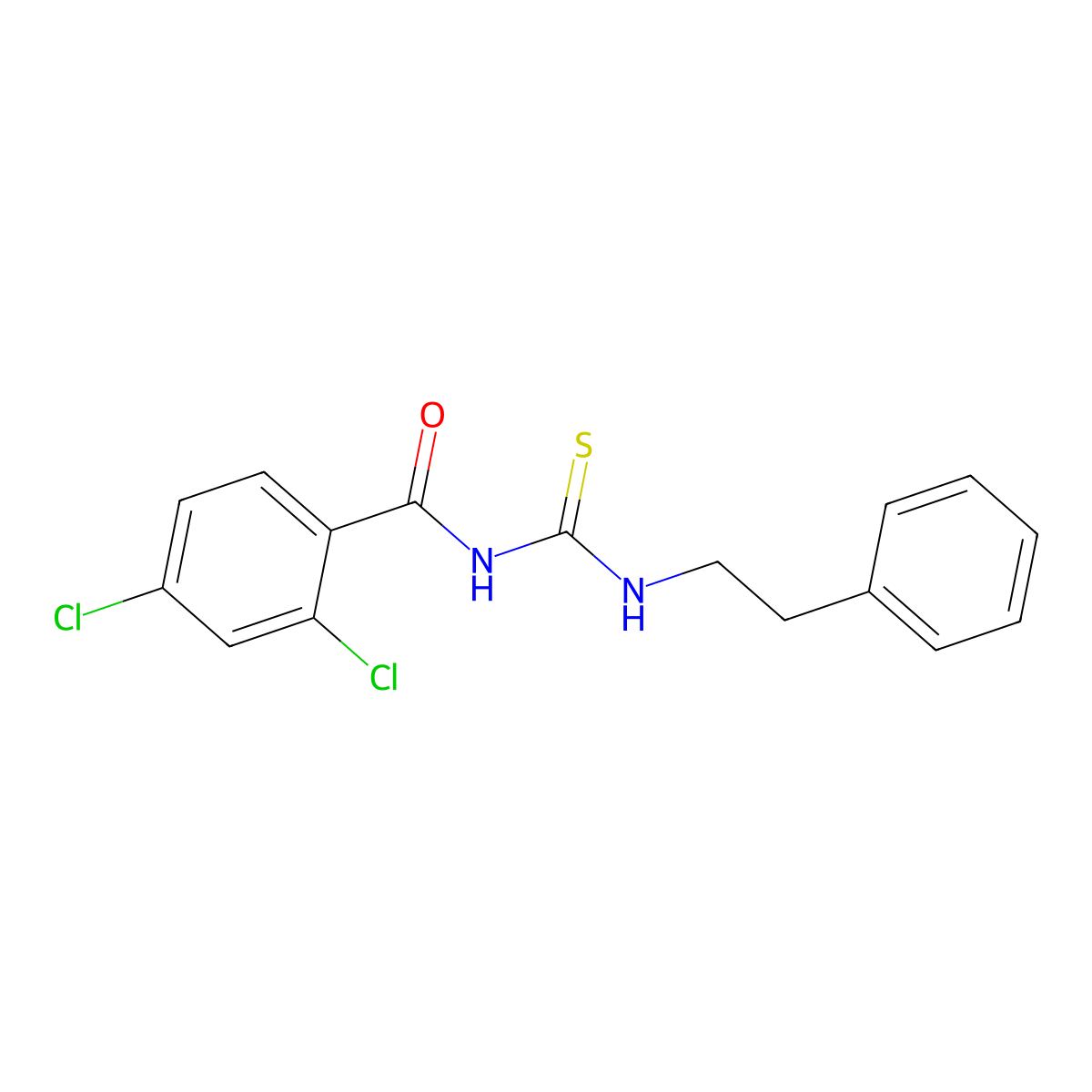 2,4-dichloro-N-[(2-phenylethyl)carbamothioyl]benzamide molecular structure, CAS 431885-19-7