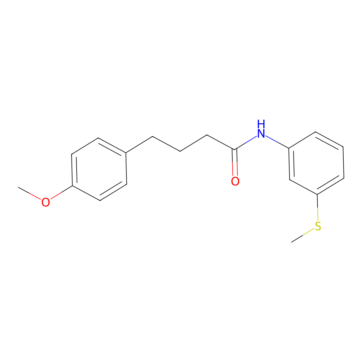 4-(4-methoxyphenyl)-N-[3-(methylsulfanyl)phenyl]butanamide molecular structure, CAS 431885-22-2
