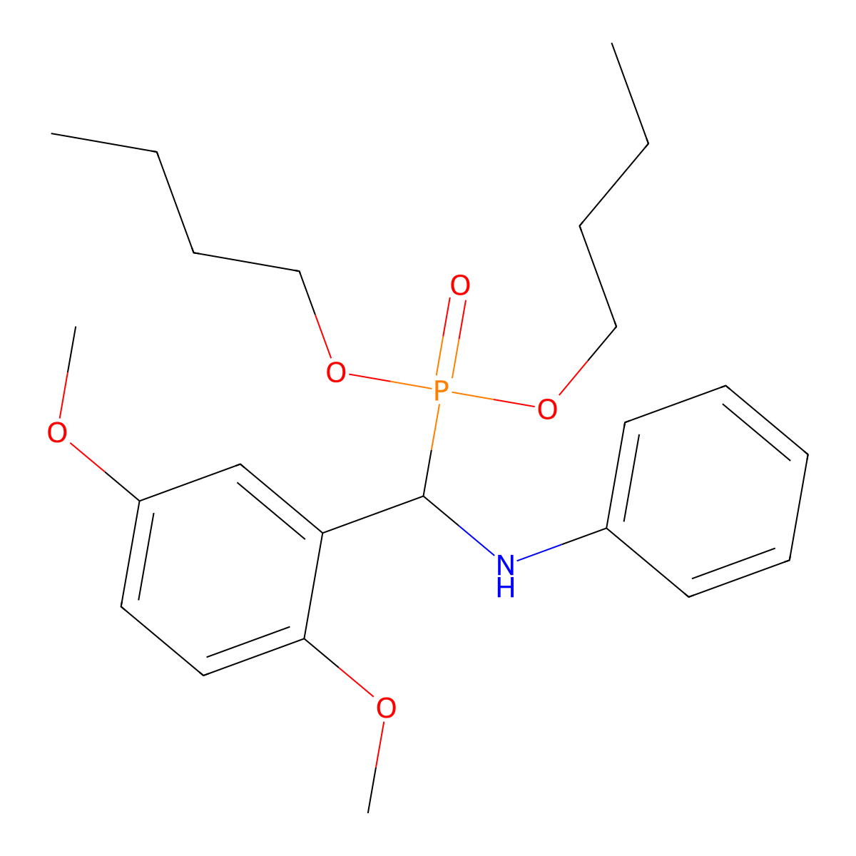 N-[dibutoxyphosphoryl-(2,5-dimethoxyphenyl)methyl]aniline molecular structure, CAS 431885-75-5