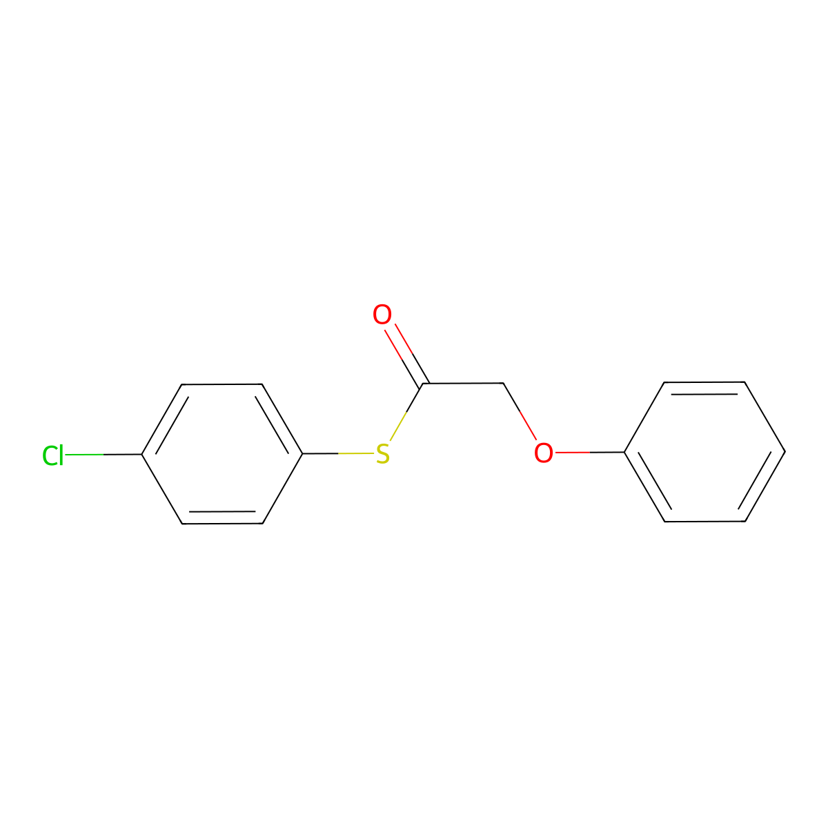 S-(4-chlorophenyl) 2-phenoxyethanethioate molecular structure, CAS 431886-05-4