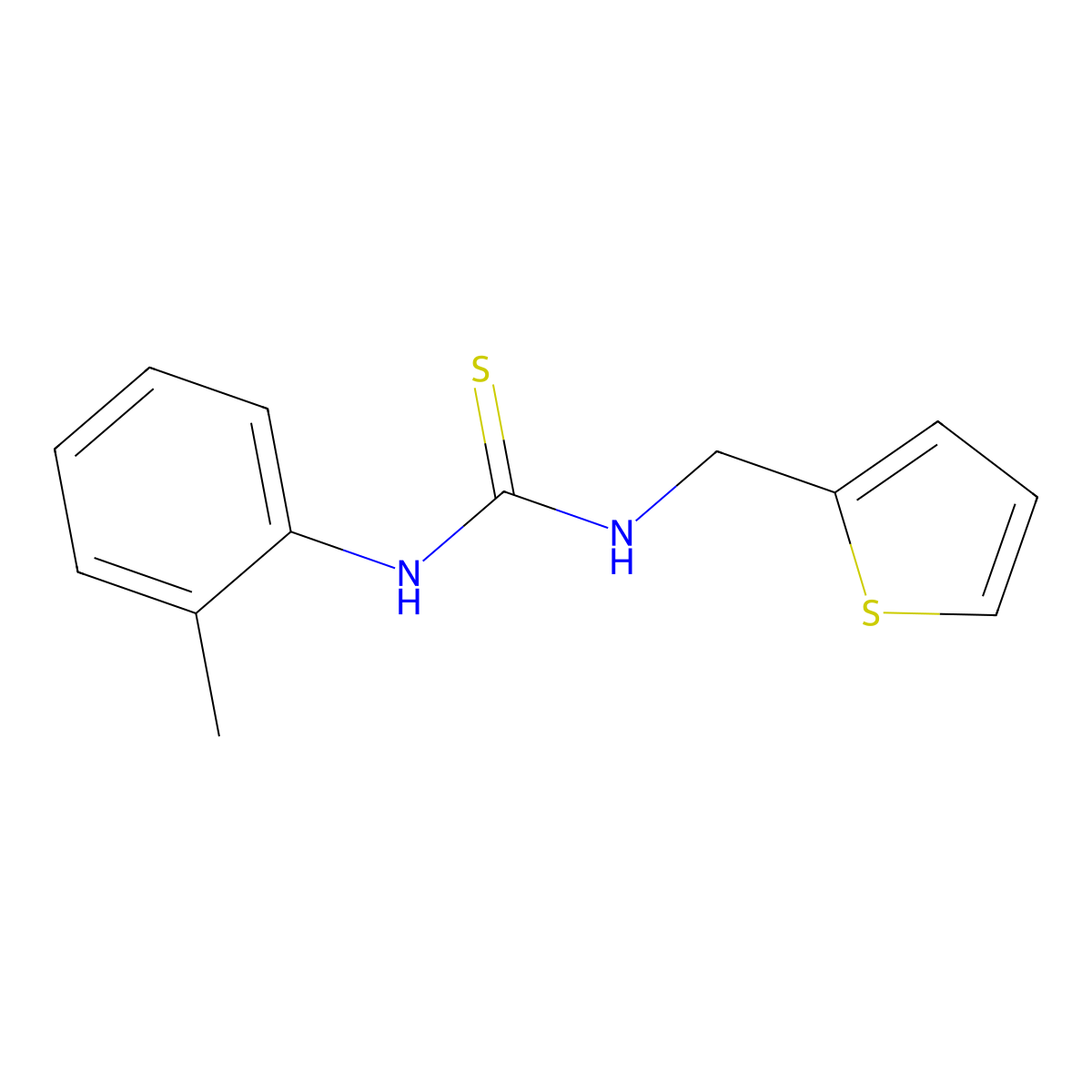 1-(2-Methylphenyl)-3-(thiophen-2-ylmethyl)thiourea molecular structure, CAS 431886-06-5