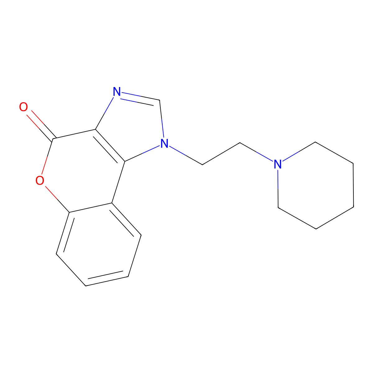 1-(2-Piperidin-1-ylethyl)chromeno[3,4-d]imidazol-4-one molecular structure, CAS 431886-34-9