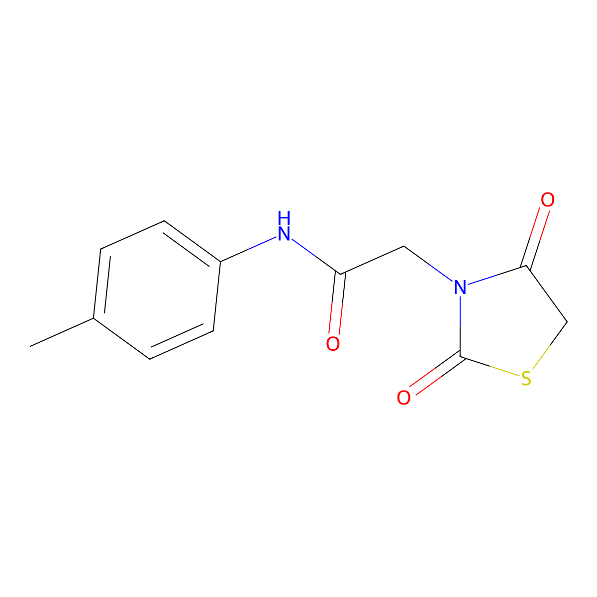 2-(2,4-Dioxothiazolidin-3-yl)-N-(p-tolyl)acetamide molecular structure, CAS 431886-78-1