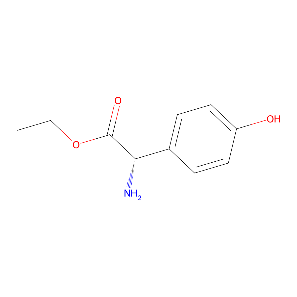 H-Phg(4-OH)-OEt molecular structure, CAS 43189-39-5