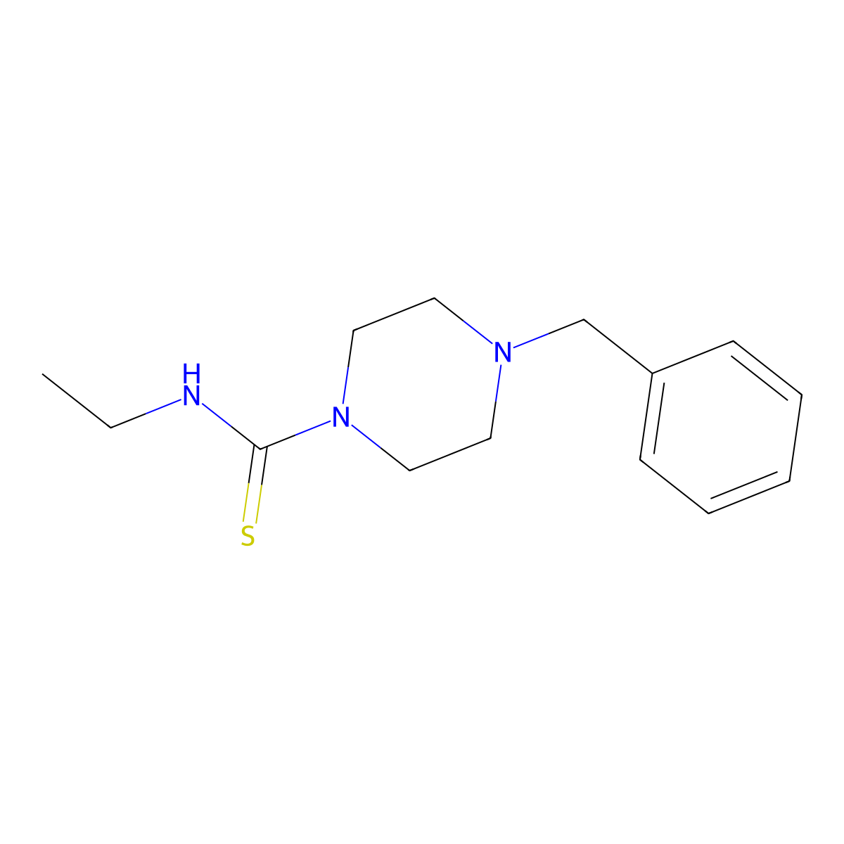 4-benzyl-N-ethylpiperazine-1-carbothioamide molecular structure, CAS 431890-55-0
