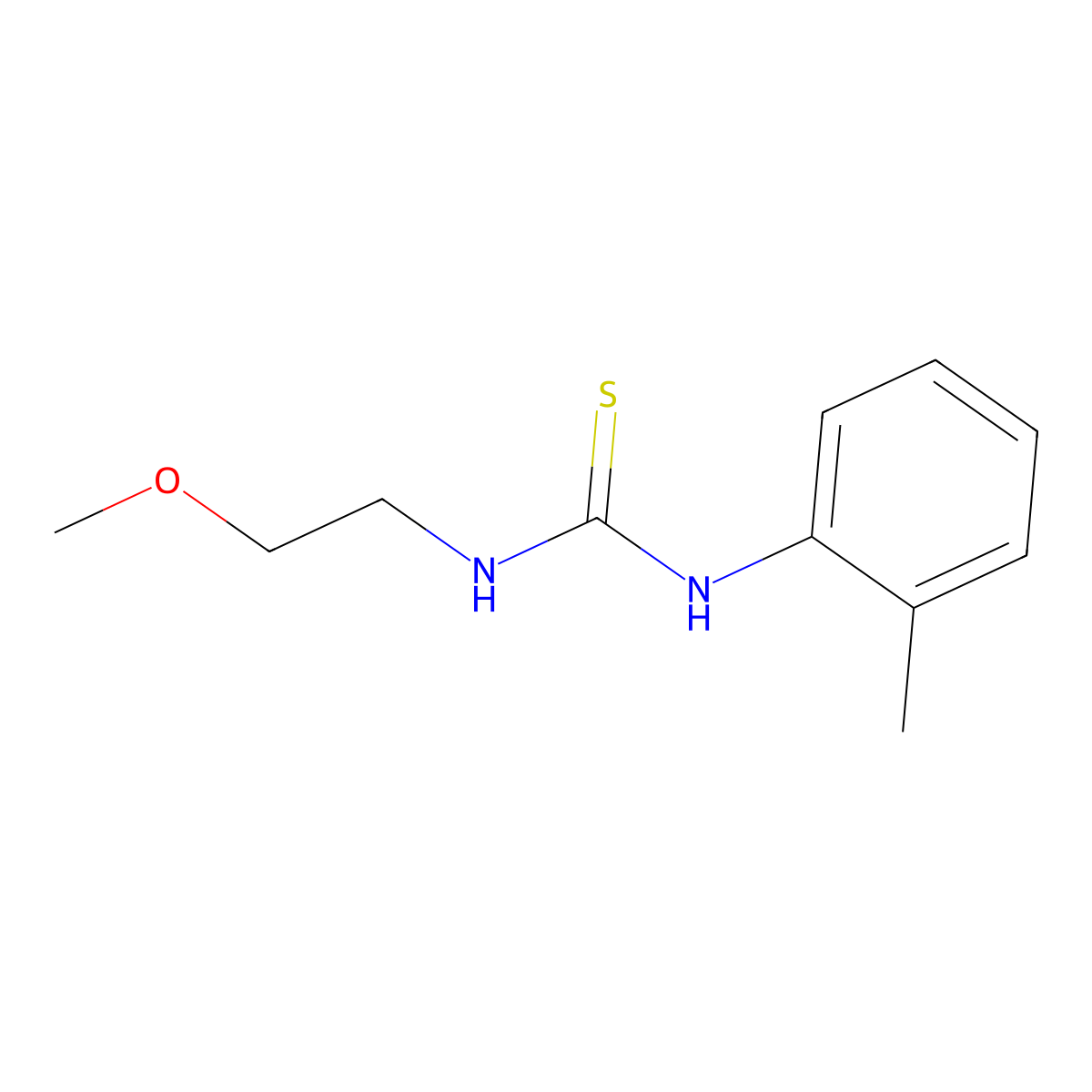 1-(2-Methoxyethyl)-3-(2-methylphenyl)thiourea molecular structure, CAS 431890-70-9