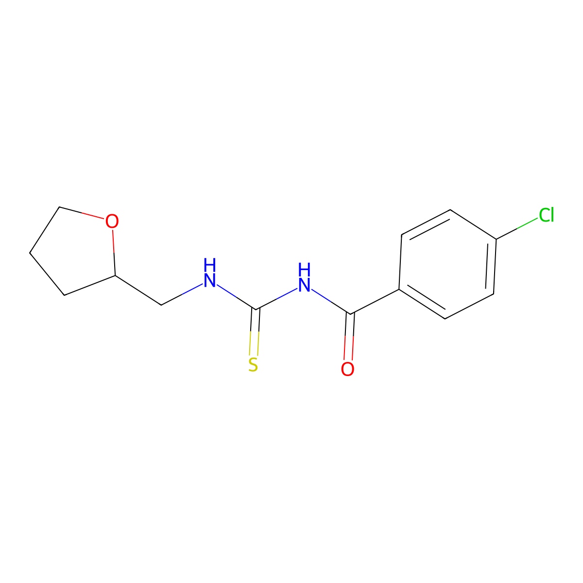 4-chloro-N-(oxolan-2-ylmethylcarbamothioyl)benzamide molecular structure, CAS 431890-81-2