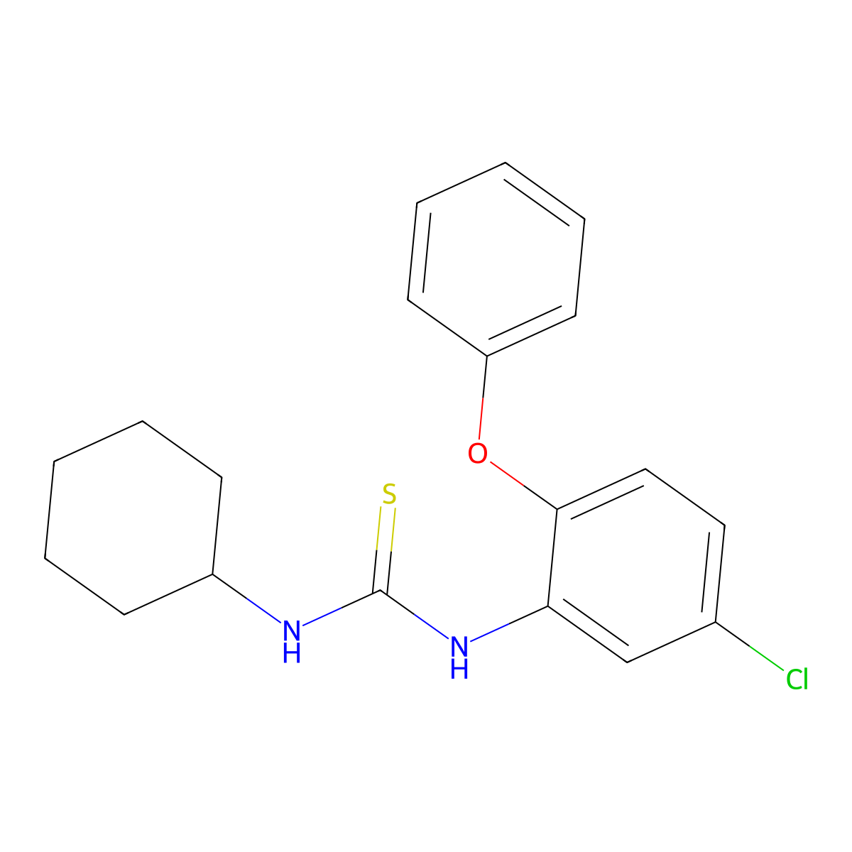 1-(5-Chloro-2-phenoxyphenyl)-3-cyclohexylthiourea molecular structure, CAS 431890-93-6