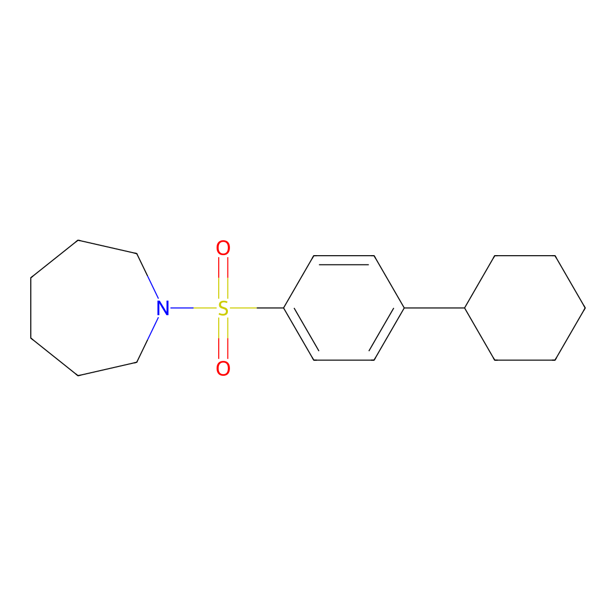 1-(4-Cyclohexylbenzenesulfonyl)azepane molecular structure, CAS 431891-14-4