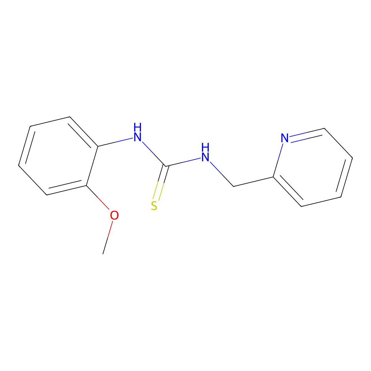 1-(2-Methoxyphenyl)-3-(pyridin-2-ylmethyl)thiourea molecular structure, CAS 431891-16-6