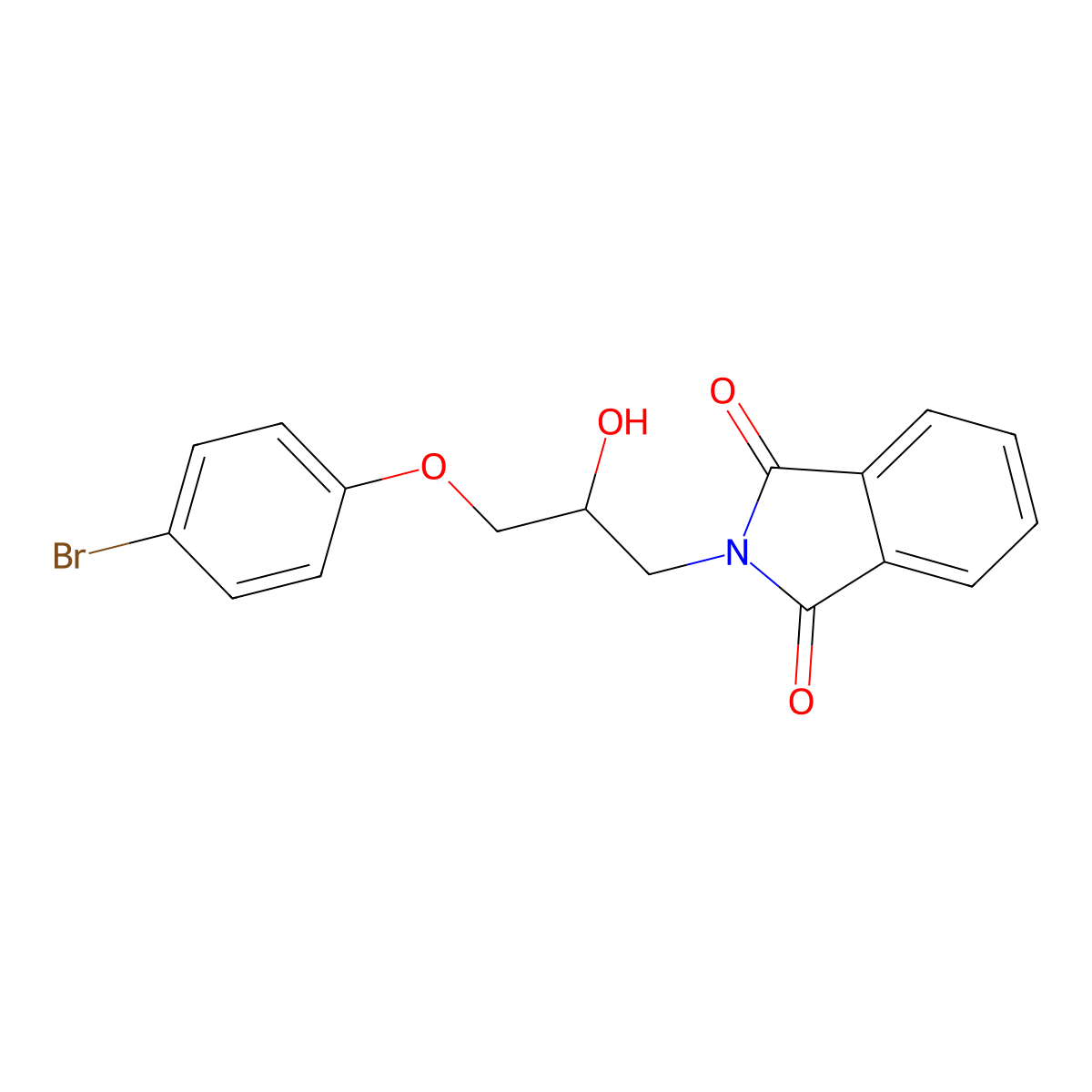 2-[3-(4-bromophenoxy)-2-hydroxypropyl]-1H-isoindole-1,3(2H)-dione molecular structure, CAS 431891-18-8