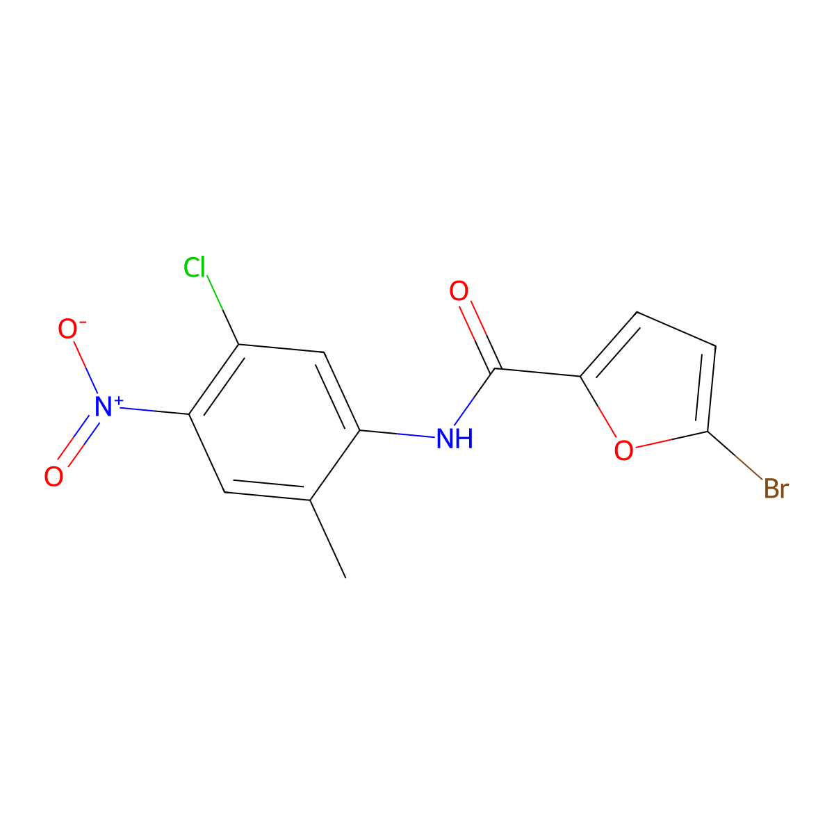 5-bromo-N-(5-chloro-2-methyl-4-nitrophenyl)furan-2-carboxamide molecular structure, CAS 431891-27-9