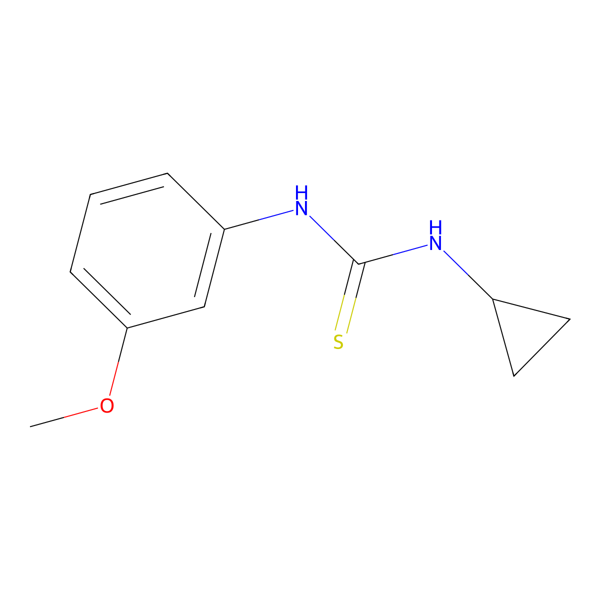 1-Cyclopropyl-3-(3-methoxyphenyl)thiourea molecular structure, CAS 431891-31-5