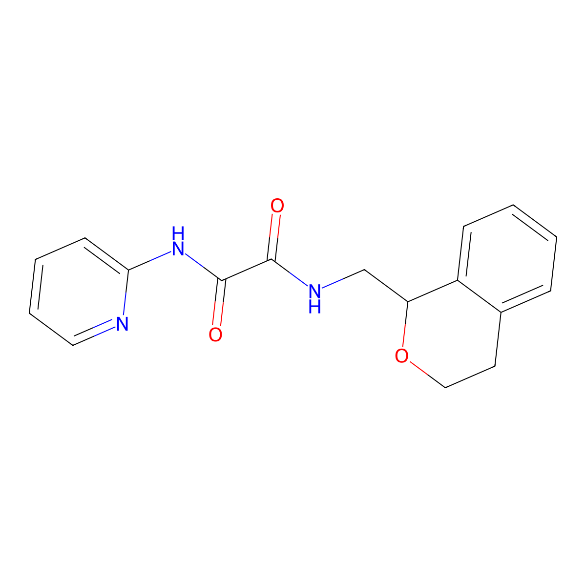 N-(3,4-dihydro-1H-isochromen-1-ylmethyl)-N'-pyridin-2-yloxamide molecular structure, CAS 431891-44-0