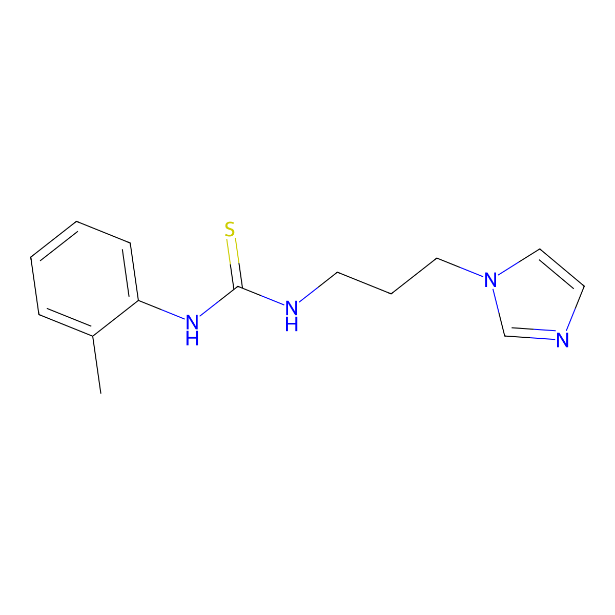 1-[3-(1H-imidazol-1-yl)propyl]-3-(2-methylphenyl)thiourea molecular structure, CAS 431891-74-6