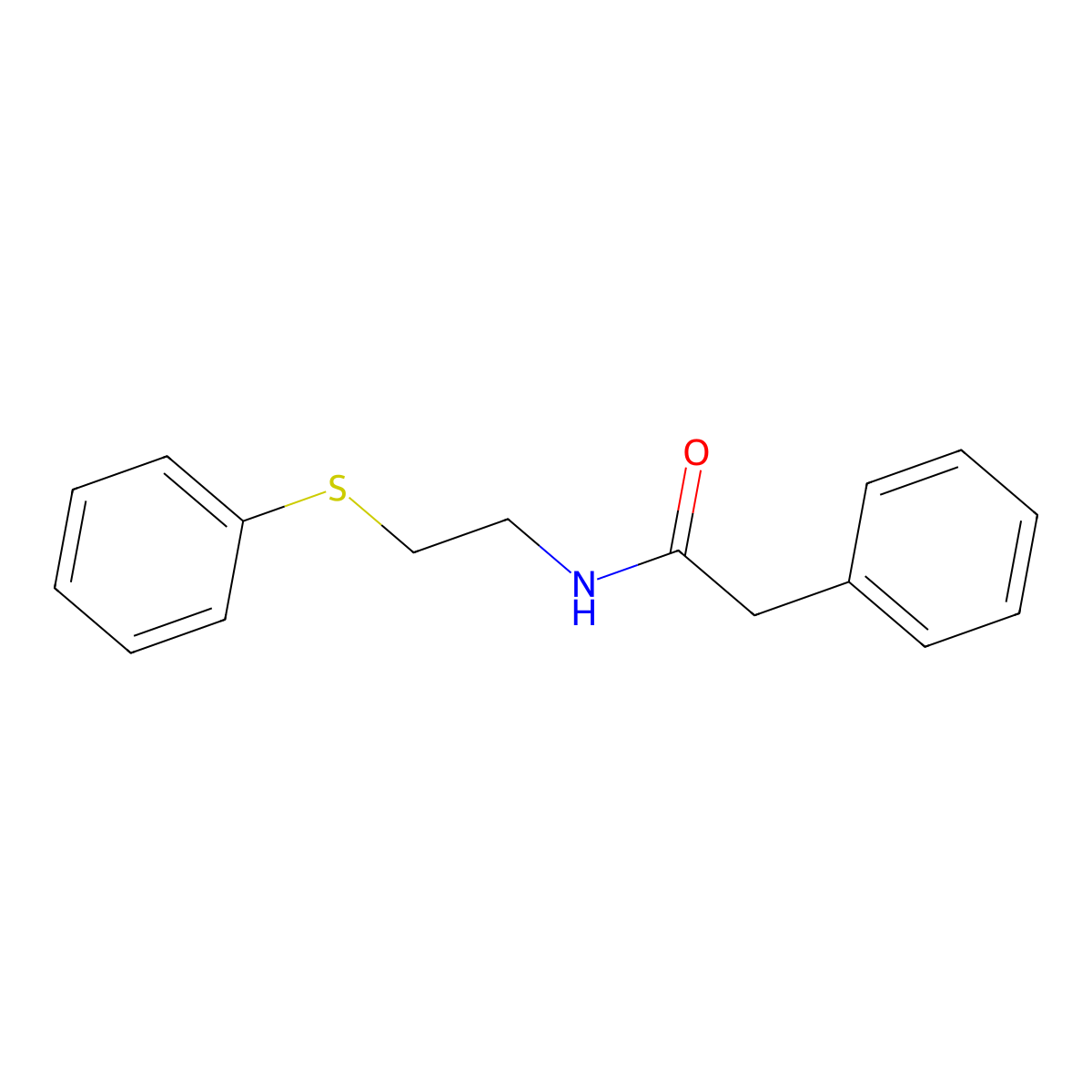 2-phenyl-N-[2-(phenylsulfanyl)ethyl]acetamide molecular structure, CAS 431891-98-4