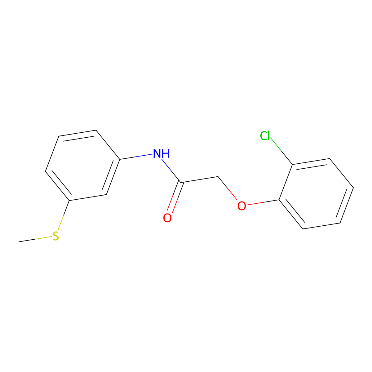 2-(2-chlorophenoxy)-N-[3-(methylsulfanyl)phenyl]acetamide molecular structure, CAS 431892-36-3