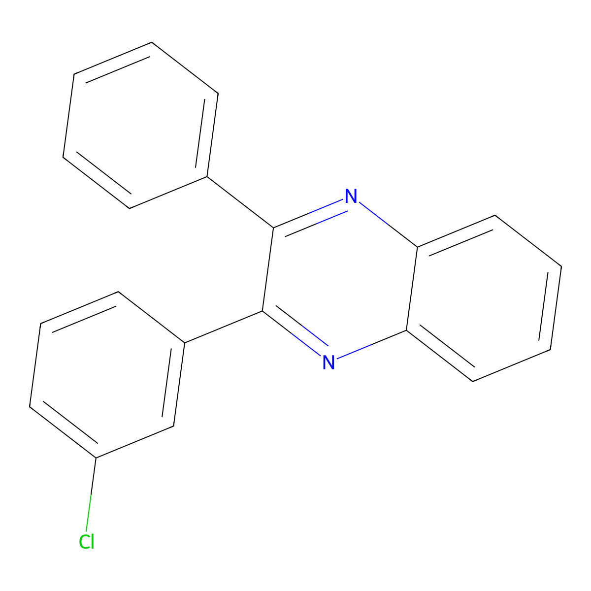 2-(3-Chlorophenyl)-3-phenylquinoxaline molecular structure, CAS 431892-74-9