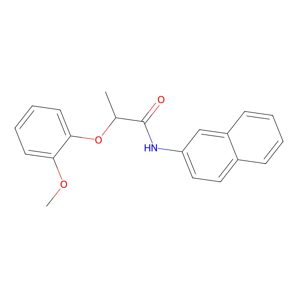 2-(2-methoxyphenoxy)-N-naphthalen-2-ylpropanamide molecular structure, CAS 431892-79-4