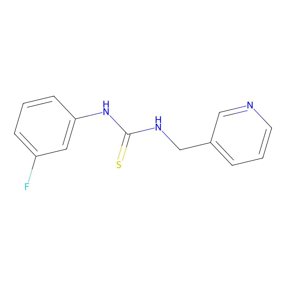 1-(3-Fluorophenyl)-3-(pyridin-3-ylmethyl)thiourea molecular structure, CAS 431893-08-2