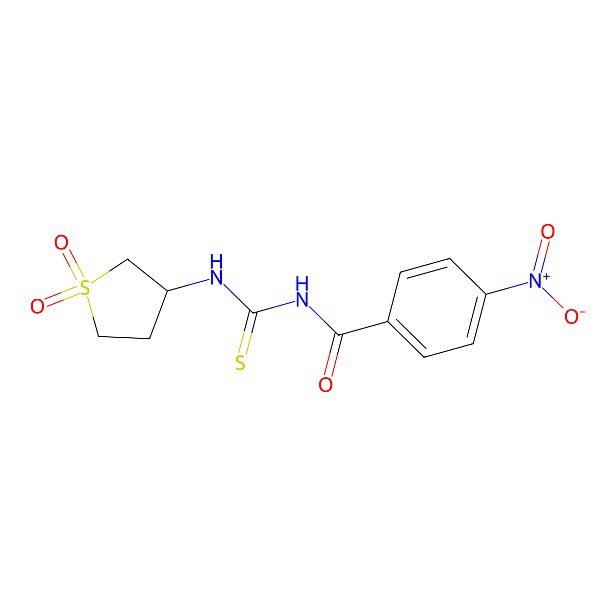 3-(1,1-Dioxo-1lambda6-thiolan-3-yl)-1-(4-nitrobenzoyl)thiourea molecular structure, CAS 431893-19-5