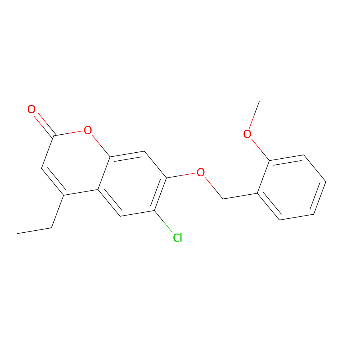 6-chloro-4-ethyl-7-[(2-methoxybenzyl)oxy]-2H-chromen-2-one molecular structure, CAS 431893-66-2