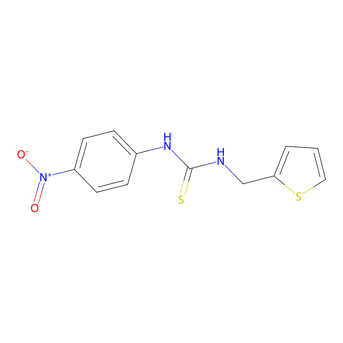 1-(4-Nitrophenyl)-3-(thiophen-2-ylmethyl)thiourea molecular structure, CAS 431893-69-5