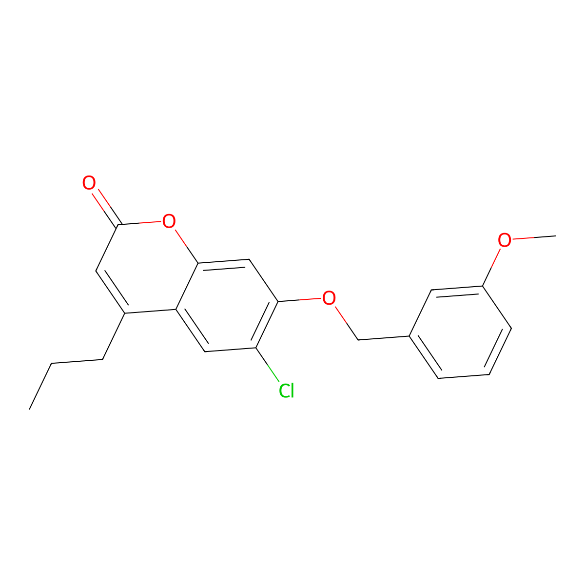 6-chloro-7-[(3-methoxybenzyl)oxy]-4-propyl-2H-chromen-2-one molecular structure, CAS 431893-75-3