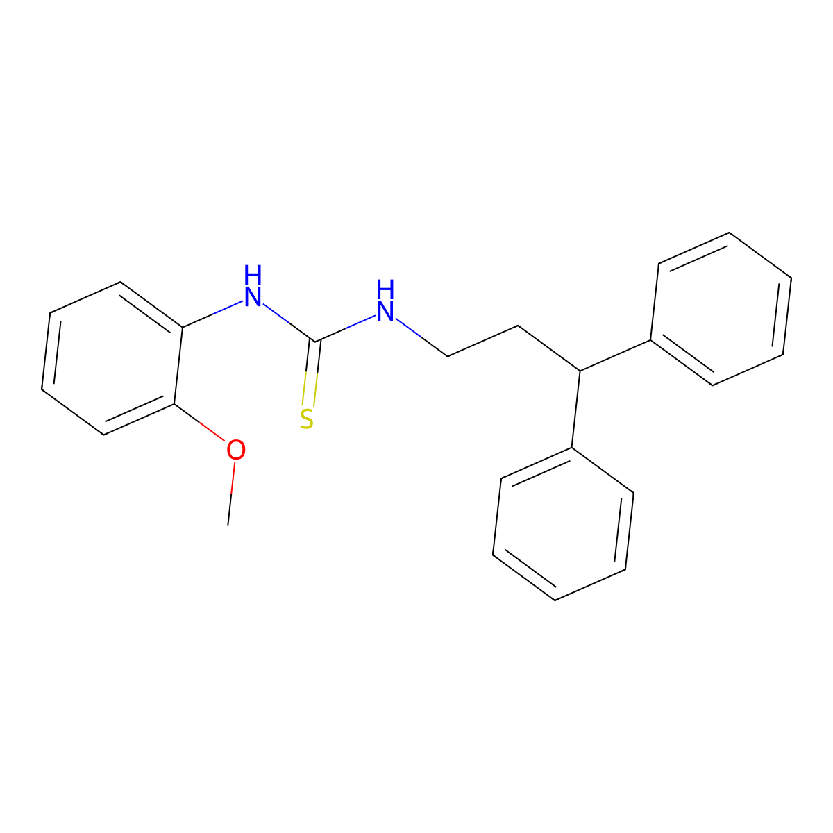 1-(3,3-Diphenylpropyl)-3-(2-methoxyphenyl)thiourea molecular structure, CAS 431893-78-6