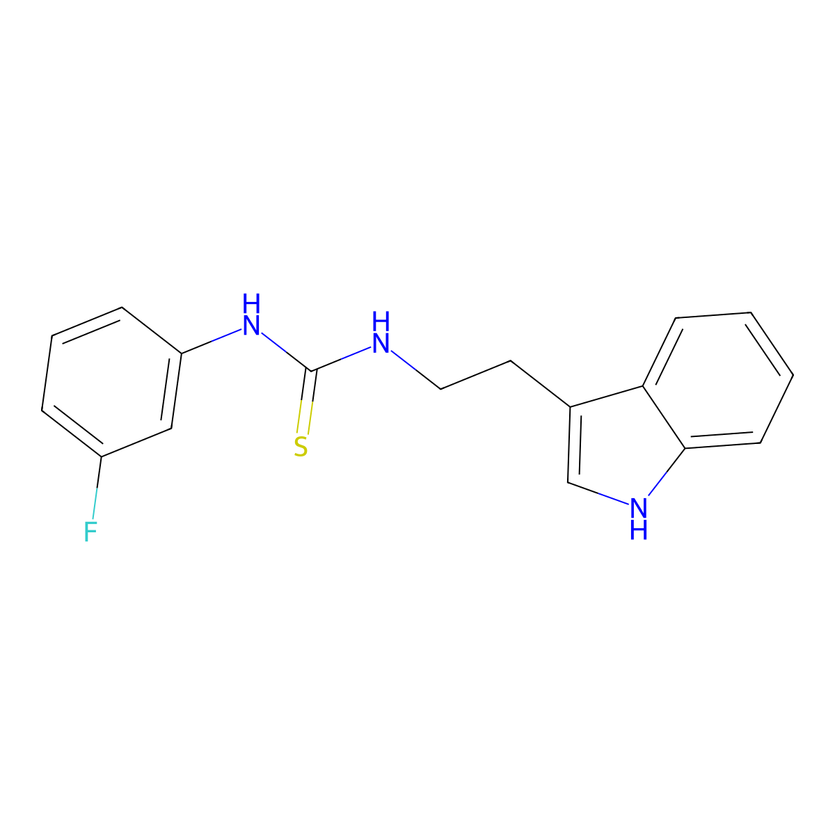 1-(3-fluorophenyl)-3-[2-(1H-indol-3-yl)ethyl]thiourea molecular structure, CAS 431893-81-1
